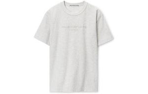 Футболка с коротким рукавом и эффектом блеска Alexander Wang, серый