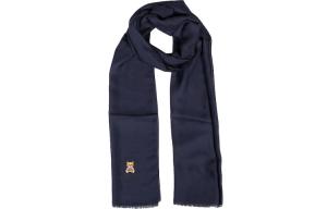 MOSCHINO Шаль унисекс темно-синяя, Dark Blue