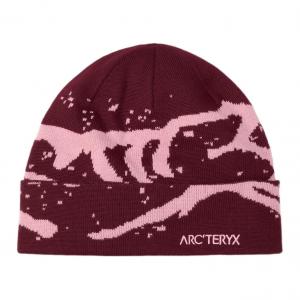 Вязаные шапки унисекс из переработанного полиэстера тёмно-красный/мягкий матовый Arcteryx, темно-красный/белый