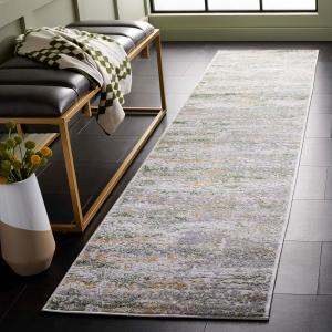 Ковер SAFAVIEH, 67 x 214 см, Rug Palma Collection Runner, Beige & Green, Non-Shedding & Easy Care, Ideal for High Traffic Areas in The Living Room, Dining, Bedroom (PAM326A)