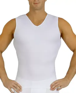 Мужская компрессионная майка с V-образным вырезом Power Mesh Instaslim, белый