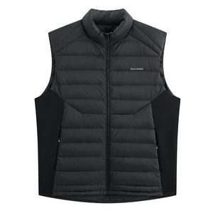 PEACEBIRD MEN Жилет мужской Black 1 Stand Collar