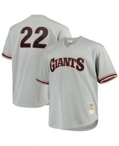 Мужское тренировочное джерси с сеткой Will Clark Grey San Francisco Giants Big and Tall Cooperstown Collection Mitchell & Ness
