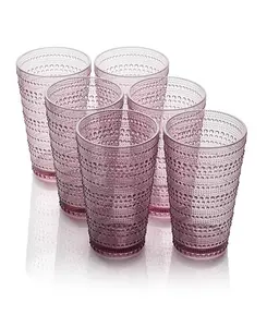 Набор из 6 акриловых стаканов для холодного чая Santa Fe Certified International, plum