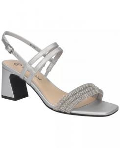 Женские босоножки Majesty на блочном каблуке с квадратным носком Bella Vita, серебро