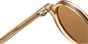 Винтажные панк-солнцезащитные круглые очки для женщин, модные солнцезащитные очки, женская модель, цветные очки, мужские трендовые очки UV400 28019 Melrose, Tea