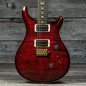 PRS Custom 24 - Fire Red Burst с топом из 10 частей