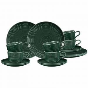 KAFFEESERVICE Набор Terra Moosgrün 18er Seltmann Weiden, темно-зеленый