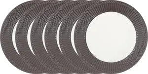 Тарелка обеденная Greengate Alice, темный шоколад, 26,5 см, набор из 6 шт. GreenGate