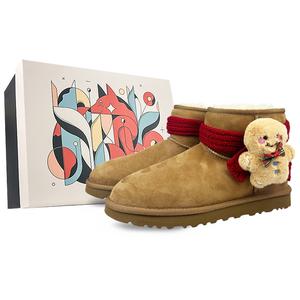UGG Классические мини термостойкие устойчивые к истиранию короткие зимние ботинки Women's Brown