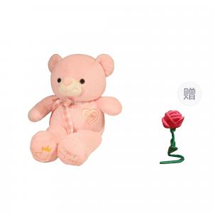 Плюшевый мишка Heart Teddy Bear, высота 80см/100см/120см/140см XUANBEIBEI, Happy Birthday-Pink+Free Random Color Rose