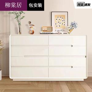 Liutangju Комод 80х40 см для гостиной и спальни из массива дерева в итальянском стиле, 10 ящиков, полностью собран