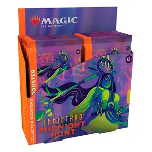 Коллекционные бустеры Wizards Of The Coast Magic The Gathering Innistrad Midnight Hunt, английский язык, 12 пачек, синий