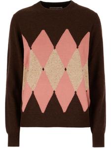 Ballantyne свитер с узором «аргайл», коричневый