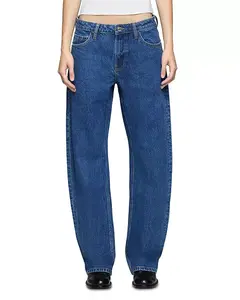 Джинсы Alida с высокой посадкой и изогнутыми штанинами, цвет Lenox Eb Denim, синий