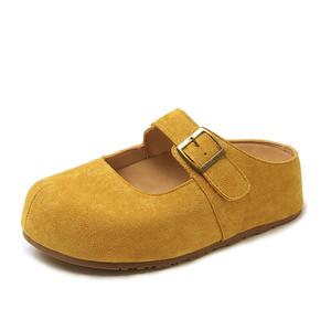 Женские сандалии с закрытым носком, устойчивые к истиранию и резиновой подошвой VAEL, Yellow