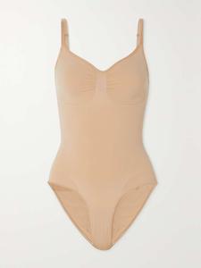 Бесшовный облегающий боди-трусы - слюда Skims, коричневый