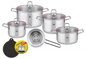 Набор кастрюль ELO Отличный, 5 шт. В комплект входит магнитная подставка для кастрюли