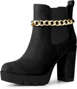 Женские ботинки Chelsea Allegra K на платформе с массивным каблуком, Schwarz