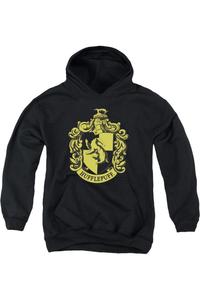 Толстовка с капюшоном Harry Potter с гербом Пуффендуя для детей Gildan, черный