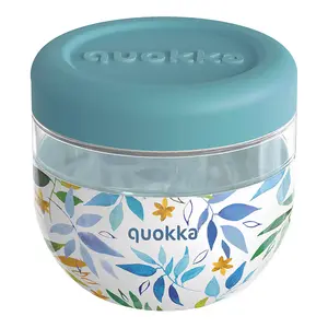 Силиконовый контейнер Листья Quokka, синий