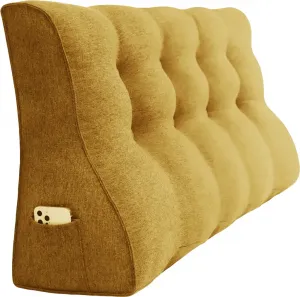 Подушка для изголовья из льняной ткани, подушка для чтения, клиновидная подушка, подушка для спины, подушка для отдыха, декоративная подушка PillowPalette