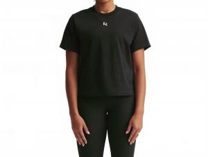 Женская укороченная футболка черная New Balance