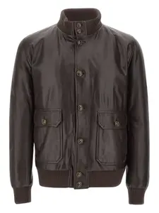 Кожаная куртка Vermont в рубчик Barba, коричневый
