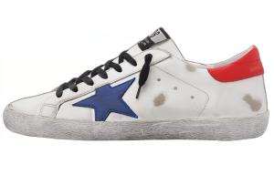 Кроссовки мужские Golden Goose Super-Star, белый / красный / синий