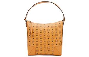 MCM Кожаная сумка через плечо большая женская коричневая и коньячная