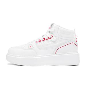 LEXON Радостный пик амортизирующая поддержка высоты увеличение баланса противоскользящие высокие верхние скейтборд обувь мужские белый красный, цвет White Red