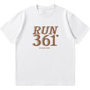 361° Футболка мужская белая с круглым вырезом умеренно прямого кроя