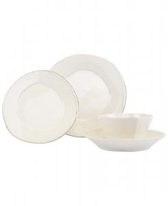 Набор посуды Lastra из 4 предметов VIETRI, цвет linen