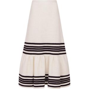 Повседневная длинная юбка женская бежевая Dior