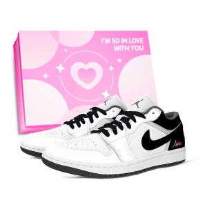 Jordan Air 1 Dark Night Vintage баскетбольные кроссовки Unisex Black White Red