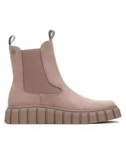 Женские уютные замшевые ботильоны Chelsea из коллекции Refresh от XTI Xti, загар/бежевый