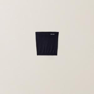 Шерстяной топ MIU MIU, темно-синий