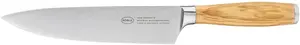 Поварской нож RÖSLE "Artesano", (1 шт.), производство Золинген, лезвие из специальной стали, эргономичная ручка, оливковое дерево Общая длина 34,5 см, Длина лезвия 20 см., цвет holzfarben/silberfarben