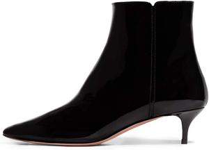 Женские ботильоны YDN с низким каблуком-кистенок, заостренным носком и молнией, размеры 4-16 США, Glossy Black