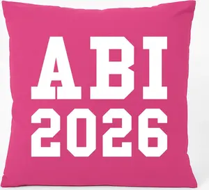 Подушка для дивана Huuraa ABI 2026, подарок на выпускной, 40x40 см, с наполнителем цвета фуксии, хлопковый сувенир ABI 2026 Hellweg Druckerei