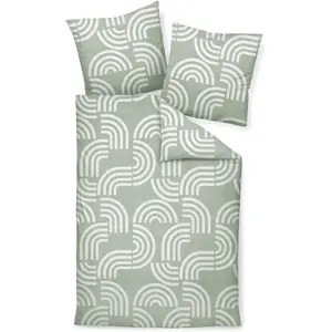 Постельное белье Janine «DAVOS65157 06», на молнии, цвет salbeigrün