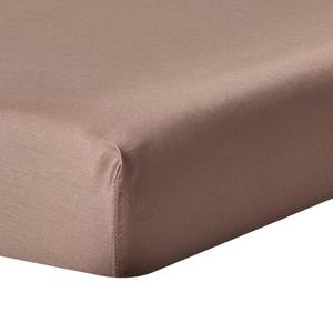 Простыня Homescapes коричневый, 90/190 см