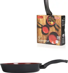 Сковорода с натуральным антипригарным покрытием, 26 см, подходит для индукционной плиты или приготовления на открытом огне, 5-слойная, высокопрочная, не содержит свинца и кадмия. Markenlos