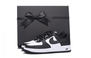 Nike Кроссовки Air Force 1 Coverage с низким верхом, противоскользящие и износостойкие, для скейтбординга, унисекс, черные, белые