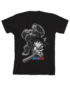 Детская футболка с коротким рукавом и круглым вырезом, посвященная трансформации Гоку в гигантскую обезьяну из Dragon Ball, черная, размер XXL Dragon Ball Z, Black