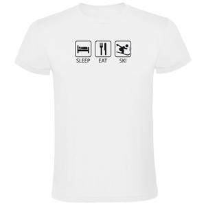 Футболка Kruskis Sleep Eat And Ski, белый