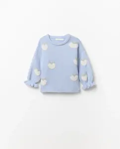 Джемпер букле с интарсией Sfera, синий