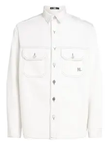 Рубашка с контрастной строчкой KARL LAGERFELD, белый