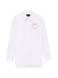 Рубашка с цветочными аппликациями Simone Rocha, розовый