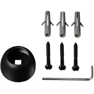 Крепление для стен для карнизов Ø 20 мм Liedeco, черный